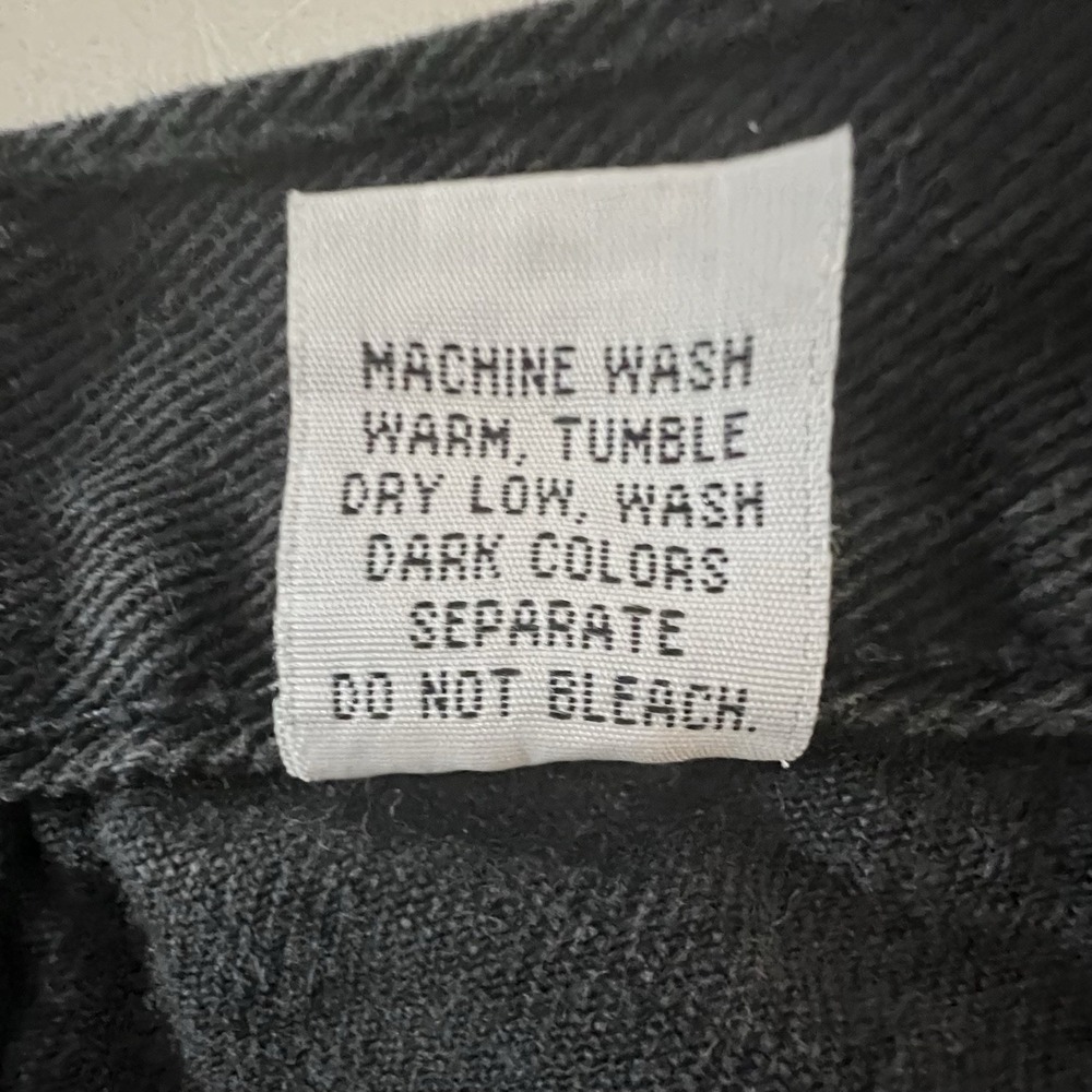 Vintage Open Trails Straight Leg Jeans Men's 40x29 Black 100% Cotton Relaxed 90s - Picture 5 of 10